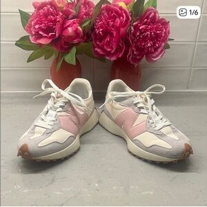 New Balance Pink and White Women's Sneakers